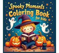 Spooky moments Halloween coloring book for toddlers: Cute and Easy Halloween Coloring Book for Toddlers Ages 2-4 | Fun, Non-Scary Ghosts, Pumpkins, and Witches with Bold Lines and Simple Designs