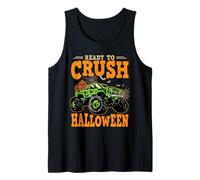 Spooky Monster Truck Trick Or Treat Ready to Crush Halloween Tank Top