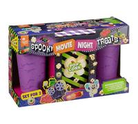Spooky Movie Night Treats Set 220g - Included: 2 X Popcorn Cups, 2 X Drink Cups, 1 X Sweet Popcorn, 1 X Spooky Themed Sweets, Drink Cup Accessories, Drink Syrups