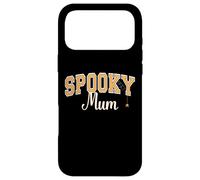Spooky Mum Halloween Mom with Spider Varsity Orange Letters Case for iPhone 17 Pro Max