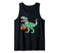 Spooky Mummy Dinosaur T-Rex Halloween Costume Men Boys Kids Tank Top