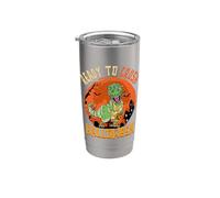 Spooky Mummy T-Rex Dinosaur Ready to Crush Halloween Stainless Steel Insulated Tumbler