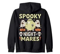 Spooky Night-Mares Funny Halloween Ghost Horse Dad Apparel Zip Hoodie