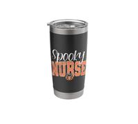 Spooky Nurse Halloween Retro Vintage Fall Pumpkin Nursing Stainless Steel Insulated Tumbler
