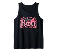 Spooky October Pink Boo Breast Cancer Awareness Graphic Tank Top