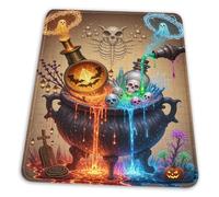 Spooky Office Mouse Mat with Magic Crucible Patterns - Non-Slip Desk Pad, Wipe Clean Horror Accessory for Laptop/Work (7.9x9.5in)