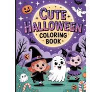 Spooky Pals: Cute & Easy Halloween Coloring Book for Kids & Adults