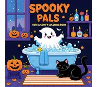 Spooky Pals: Large Print, Simple and Fun Spooky Designs for Older Adults | Relaxing Halloween Activity Book with Cute Ghosts, Pumpkins, Witches & Friendly Monsters