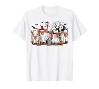 Spooky Pigs Ghost Halloween Farm Animals Autumn Pumpkin T-Shirt