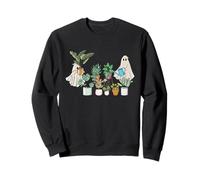Spooky Plant Lady Halloween Ghost Garden Watering Flowers Sweatshirt