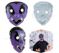 Spooky Plastic Children's Halloween Face Mask, Safe, Comfortable - Perfect Costume Accessory for Kids at Halloween Parties, Trick-or-Treating - One Size Fits Most
