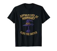 Spooky Plumbing Apprentice Witch Hat Plunger Funny Design T-Shirt