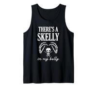 Spooky Pregnancy Humor Mom to Be Skeleton Belly Art Tank Top