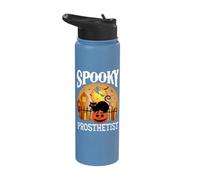 Spooky Prosthetist Black Cat Witch Moon Halloween Stainless Steel Insulated Water Bottle