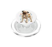 Spooky Pug Skeleton X-Ray Halloween PopSockets PopGrip for MagSafe