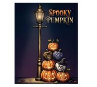 Spooky Pumpkin: A cute and cozy coloring book