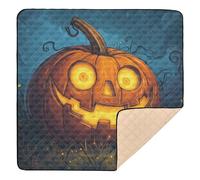 Spooky Pumpkin Cute Foldable Baby Activity Play Mat for Indoor Outdoor Waterproof Baby Kick Crawling Mat for Baby Toddler Infant, 50'' x 50''