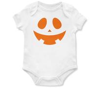 Spooky Pumpkin Face Babygrow Girl Boy Babies Halloween Outfit Vest, 6-12 Months, White