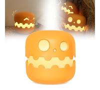 Spooky Pumpkin Night Light, 2024 New Jack o Lantern Night Light with Push Switch, Cute Creative Pumpkin Lamp, Halloween Night Light, Pumpkin Lamp LED Rechargeable, Halloween Gift (Dai)