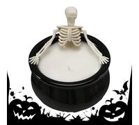 Spooky Pumpkin Scented Candle - Hand-Poured Soy Wax Halloween Candle Jar With Flickering Flame Effect, Fragrance Of Cinnamon & Clove | Decorative Glow Accent For Autumn Tablescape, Witchy Home Décor O
