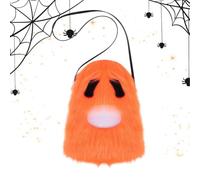 Spooky Purse Halloween Ghost Shape Plush Shoulder Its Playful A Satchel Bag | Women Bag for Outdoor Vacation Concert Festival Commute Travel Shopping Holiday