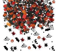 Spooky Pvc Confetti Mix - Party Table Scatter Decor, Halloween Sprinkle Decorations | Horror Theme Celebration Event Tableware, Assorted Bat Pumpkin Ghost Sequin Shapes for Indoor Outdoor Use 15g Pa