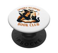 Spooky Readers Book Club Witch Cat Magic PopSockets Adhesive PopGrip