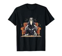 Spooky Reaper and Skeleton Cats - Halloween T-Shirt