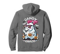 Spooky Rhino Punk Rocker Candy or Chaos Halloween Pullover Hoodie