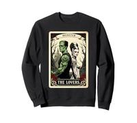 Spooky Romance Frankenstein The Lovers Tarot Cute Halloween Sweatshirt