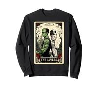 Spooky Romance Frankenstein The Lovers Tarot Halloween Vibe Sweatshirt