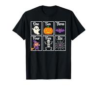 Spooky Scholar Halloween Counting One to Six Education Kids T-Shirt