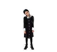 Spooky School Girl Halloween Costume for Girls - Includes Black Dress & Wig - 6-8 Years