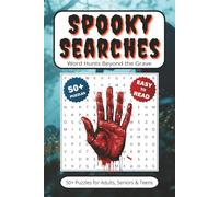 Spooky Searches Word Search Book: 50+ Puzzles With Easy to Read Print about Chills, Thrills & More | 6x9 inches 110 pages | Gift for Vacations, Holidays, Leisure