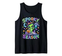 Spooky Season Alien Witch UFO Candy Boy Tank Top