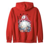 Spooky Season Funny Ghost Halloween Mushroom Hat Zip Hoodie