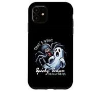 Spooky Season Ghost And Giant Spider Funny Design Case for iPhone 11