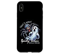 Spooky Season Ghost And Giant Spider Funny Design Case for iPhone XS Max