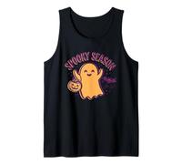 Spooky Season Ghost Halloween Pumpkin Bat Trick Or Treat Tank Top