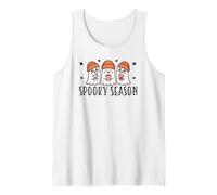 Spooky Season Ghost Trio Halloween Ghosties Coffee Date Tank Top