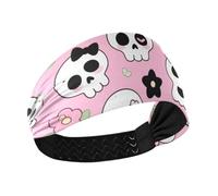 Spooky Season Halloween Skull Flowers Moisture Wicking extra wide headbands for women Elastic head for women for Workouts hiking Cycling Football cintillos de pelo para mujeres