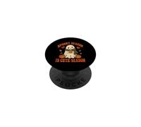 Spooky Season Is Cute Season Fall Ghost Pumpkin Women PopSockets Adhesive PopGrip