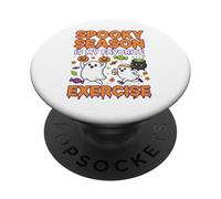 Spooky Season Is My Favorite Exercise Fantasmas Halloween PopSockets Adhesive PopGrip