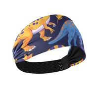 Spooky Season Jurassic T-rex no slip extra wide headbands for women Stretchy head for make up tennis Volleyball hiking cintas para el pelo de mujer