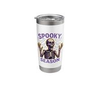 Spooky Season Purple Skeleton Stainless Steel Insulated Tumbler
