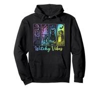 Spooky Season Witchy Vibes 90s Girl Pullover Hoodie