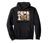 Spooky Seasons Ghost Cat Quartet Halloween Top Pullover Hoodie