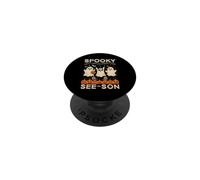 Spooky See-Son Ghost Optometrist Funny Halloween Men Women PopSockets Adhesive PopGrip
