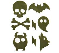 SPOOKY - Self-Adhesive Down Jacket Repair Patches | Waterproof, Tear-Resistant, Pre-Cut Nylon Patches for Quick Repairs | 7-Piece Set for Down Coats, Sleeping Bags, Tents, & Outdoor Gear - Olive Green