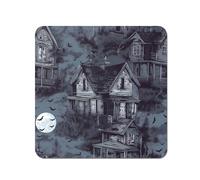 Spooky Shadowy Haunted House Coasters - Set of 4 Warren Reed - Designer Grey One Size